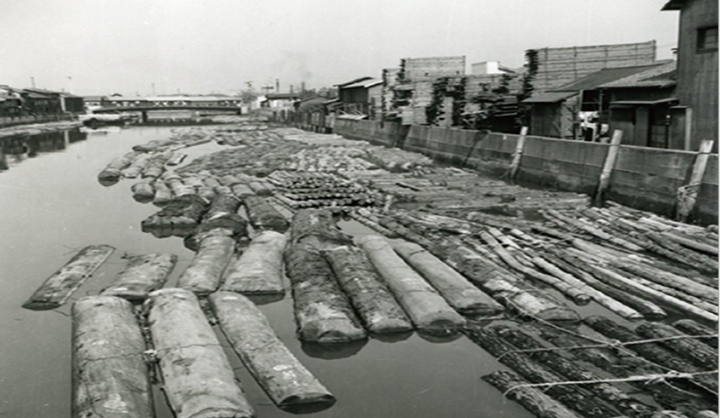 1931年創業当時の材木店