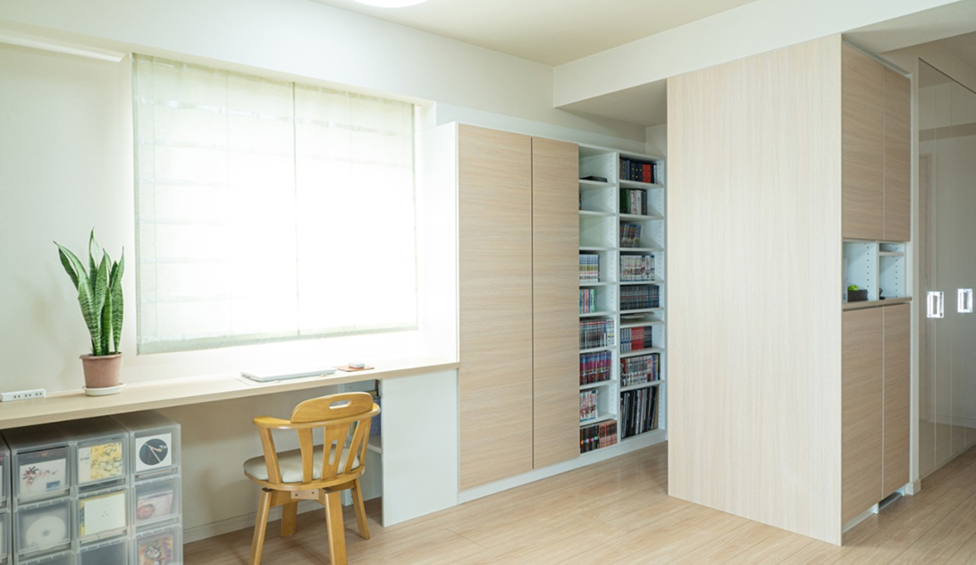 可変性の高いシステム収納の構造