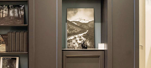 収納内部の扉デザインと配置イメージ